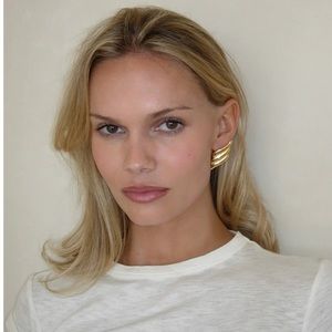 Heaven Mayhem Gold Wing Earrings